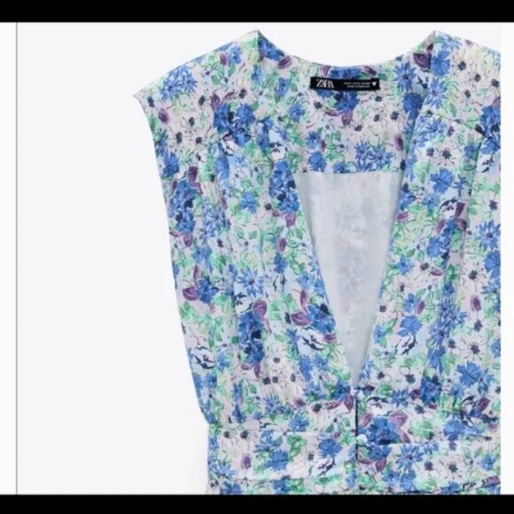 NEW Zara Printed Floral Dress, Size S - Picture 10 of 16